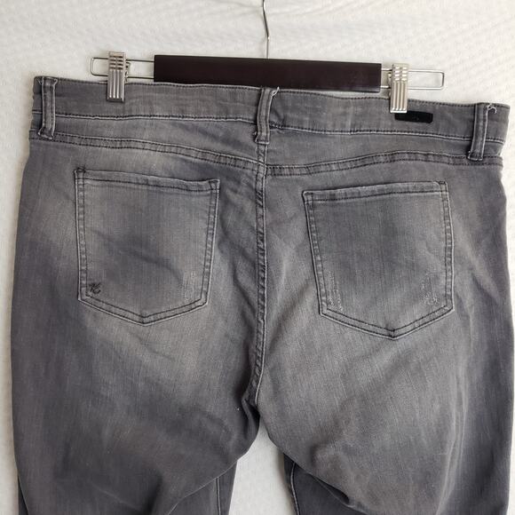 KUT From The Kloth Jeans Sz 16 Womens Connie Ankle Skinny Gray Stretch Soft‎ - Picture 4 of 11